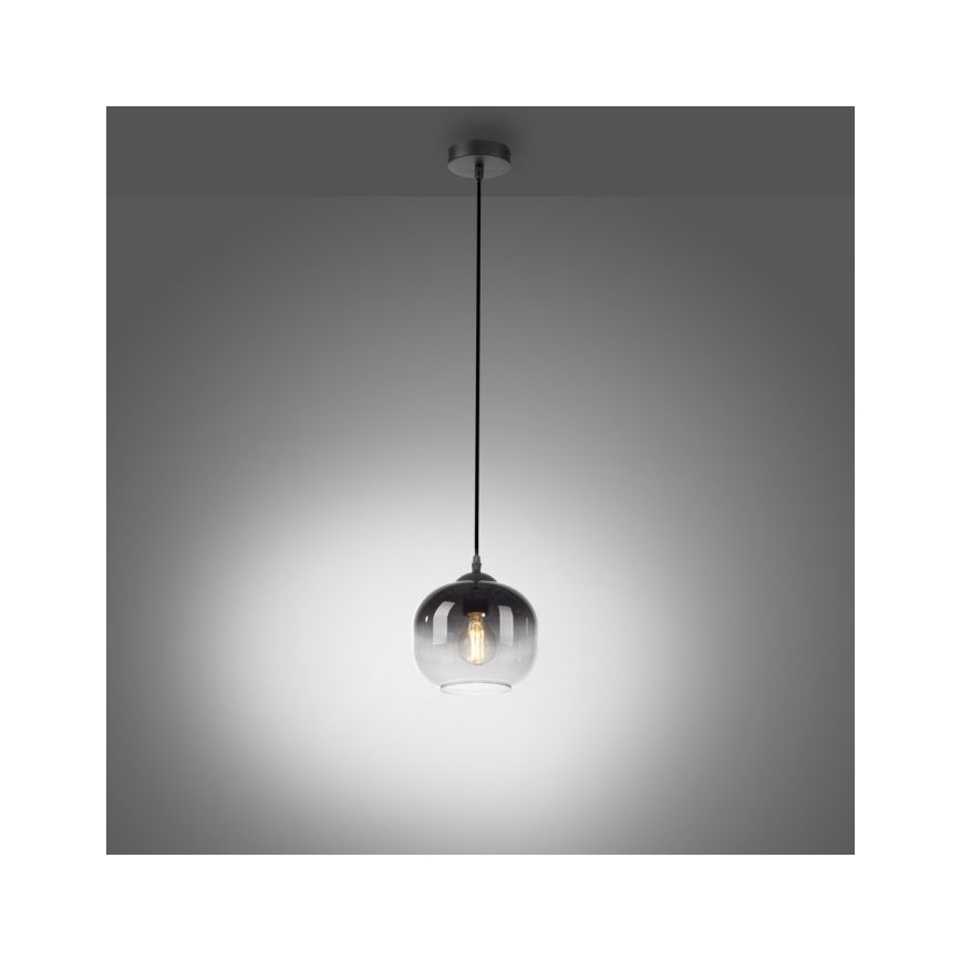 JUST LIGHT. 15420-18 - Kattokruunu johdossa ZEA 1xE27/25W/230V musta