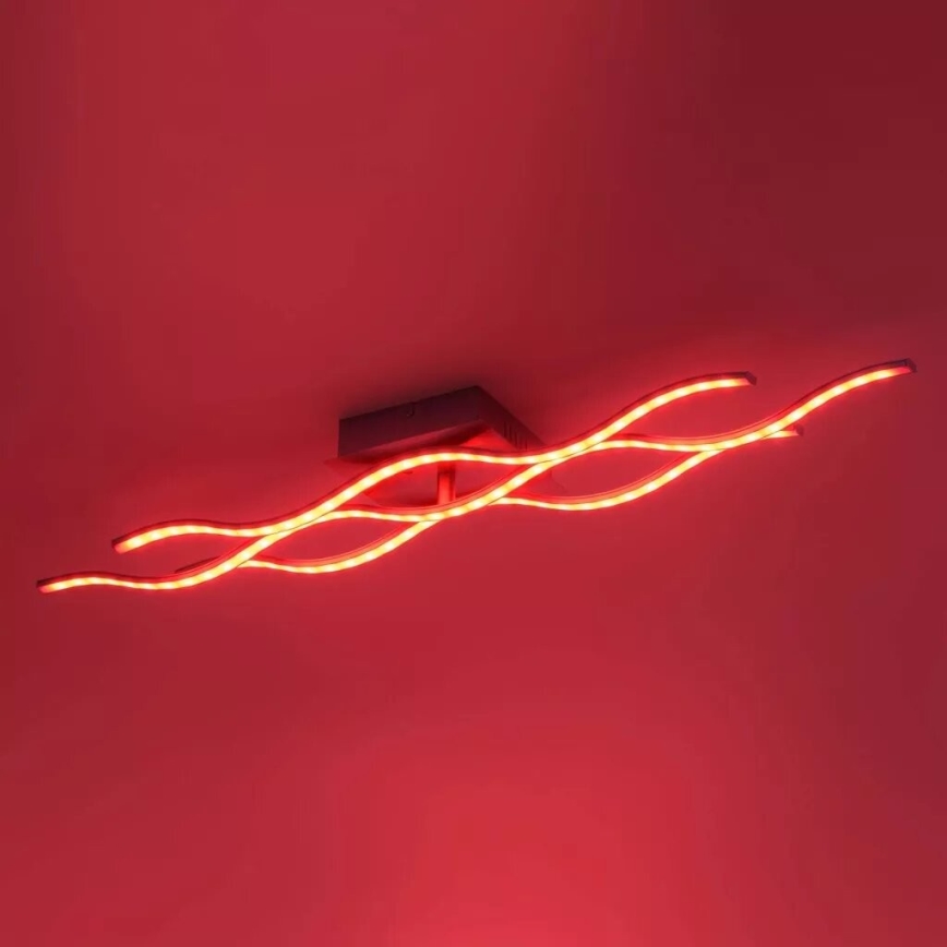 JUST LIGHT. 16266-55 - Himmennettävä LED-RGB-kattovalaisin LOLA WAVE LED/30W/230V 2700-5000K + kauko-ohjaus