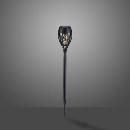 JUST LIGHT. 19106-18-3 - SETTI 3x LED aurinkovalaisin FACKEL LED/0,24W/1,2V 200 mAh IP44 musta