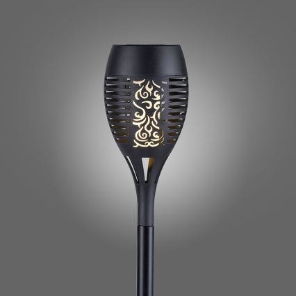 JUST LIGHT. 19106-18-3 - SETTI 3x LED aurinkovalaisin FACKEL LED/0,24W/1,2V 200 mAh IP44 musta