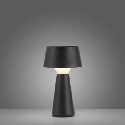 JUST LIGHT. 19260-18 - LED himmennettävä kosketusohjattu ulkovalaisin ABERA LED/3W/3,7V 2000 mAh USB IP54 musta