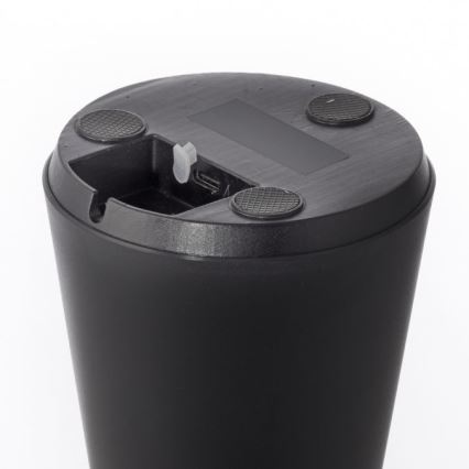 JUST LIGHT. 19260-18 - LED himmennettävä kosketusohjattu ulkovalaisin ABERA LED/3W/3,7V 2000 mAh USB IP54 musta