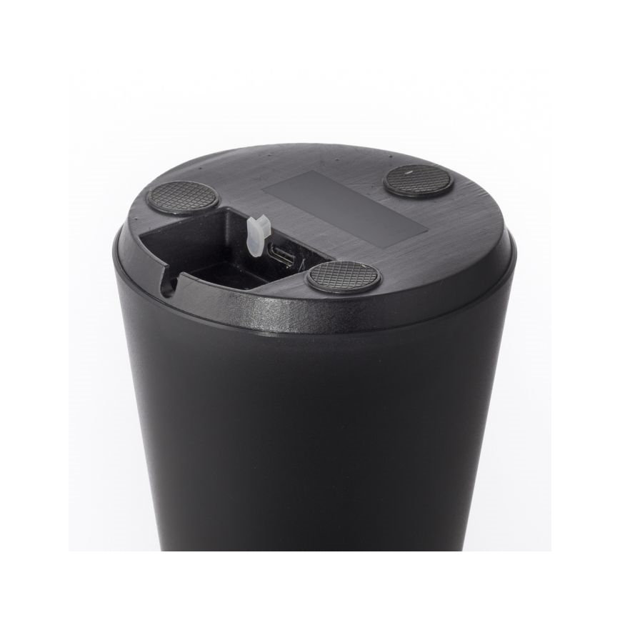 JUST LIGHT. 19260-18 - LED himmennettävä kosketusohjattu ulkovalaisin ABERA LED/3W/3,7V 2000 mAh USB IP54 musta