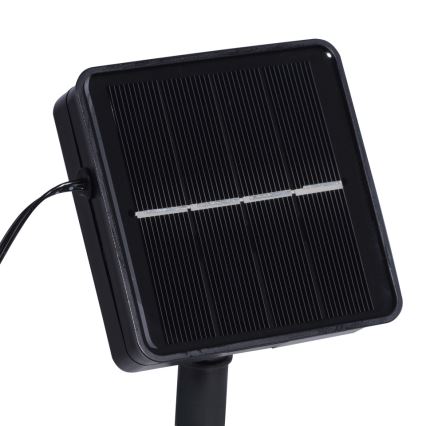 JUST LIGHT. 19971-18 - LED RGB -aurinkonauha TEANIA, LED/3,7V, 5 m, 1200 mAh, IP44, musta