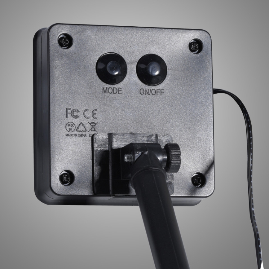 JUST LIGHT. 19971-18 - LED RGB -aurinkonauha TEANIA, LED/3,7V, 5 m, 1200 mAh, IP44, musta