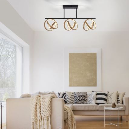 JUST LIGHT. 6245-18 - LED-himmennyskattokruunu LOOP 3xLED/11W/230V 2700-5000K + kauko-ohjaus