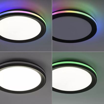 JUST LIGHT. 7509018 - LED RGBW himmennettävä kattovalaisin GANGES LED/24W/230V 2700-5000K + kaukosäädin