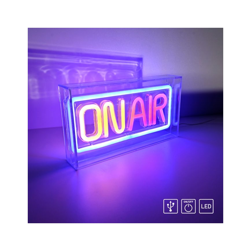 JUST LIGHT. 85013-70 - LED Neon pöytä koriste NEON LED/4W/5V On Air
