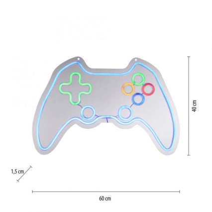 JUST LIGHT. 85022-70 - LED Neon seinäkoriste NEON 1xLED/6,5W/5V gamer