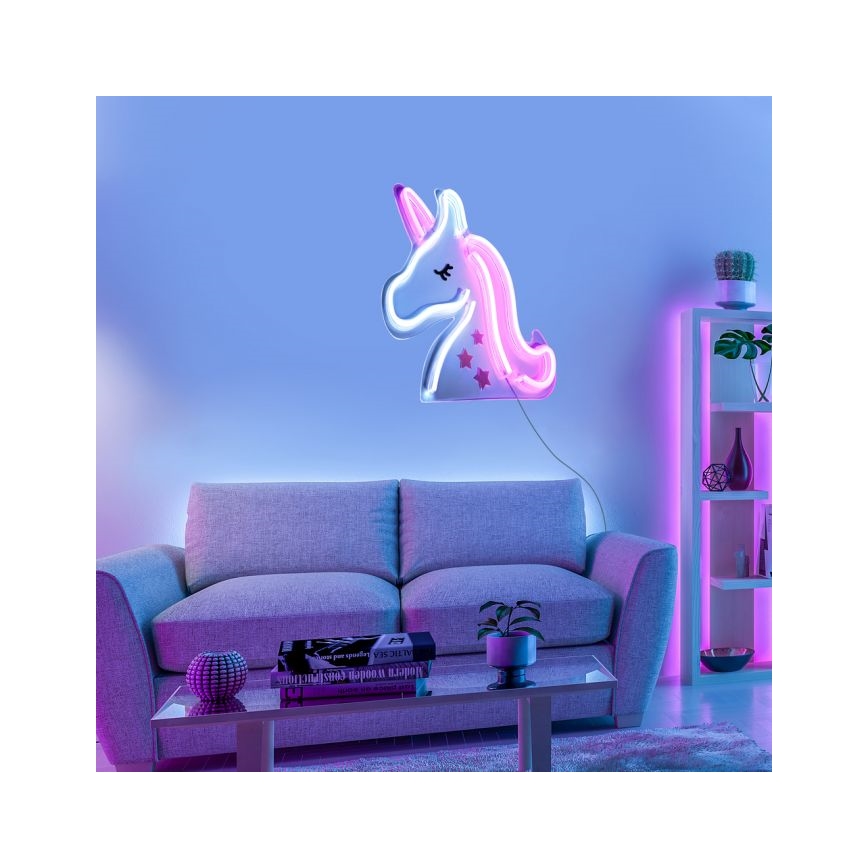 JUST LIGHT. 85025-70 - LED Neon seinäkoriste NEON LED/6,5W/5V yksisarvinen