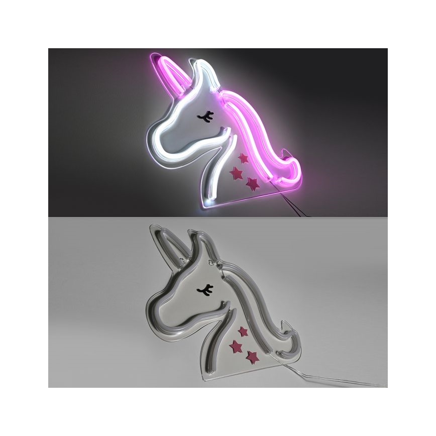 JUST LIGHT. 85025-70 - LED Neon seinäkoriste NEON LED/6,5W/5V yksisarvinen