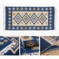 Käännettävä itämainen KILIM-matto 80x150 cm sininen/beige