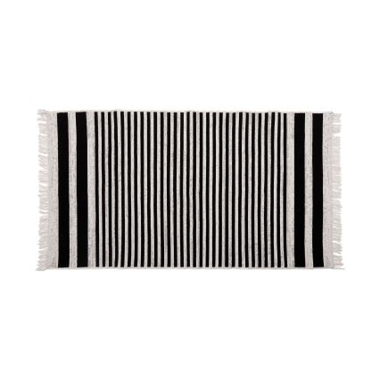 Käännettävä KILIM GOLD -matto 60x120 cm, musta/valkoinen