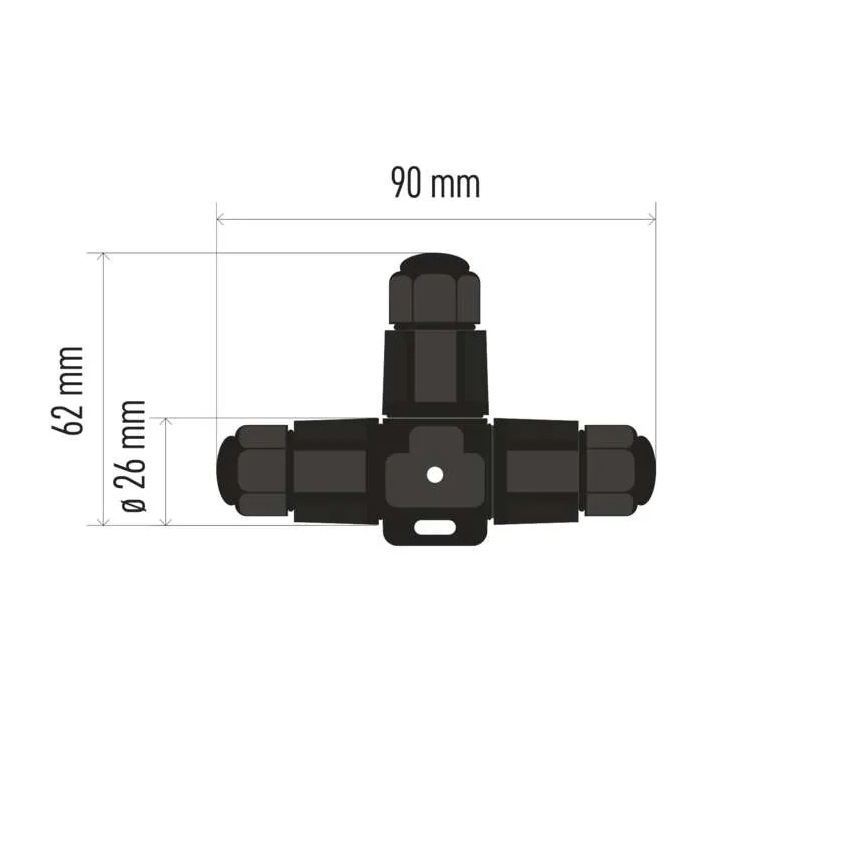 Kaapeli T-liitin IP68