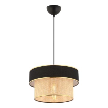 Kaapelikiinnitteinen riippuvalaisin ERO 1xE27/60W/230V musta/beige