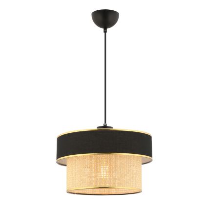 Kaapelikiinnitteinen riippuvalaisin ERO 1xE27/60W/230V musta/beige