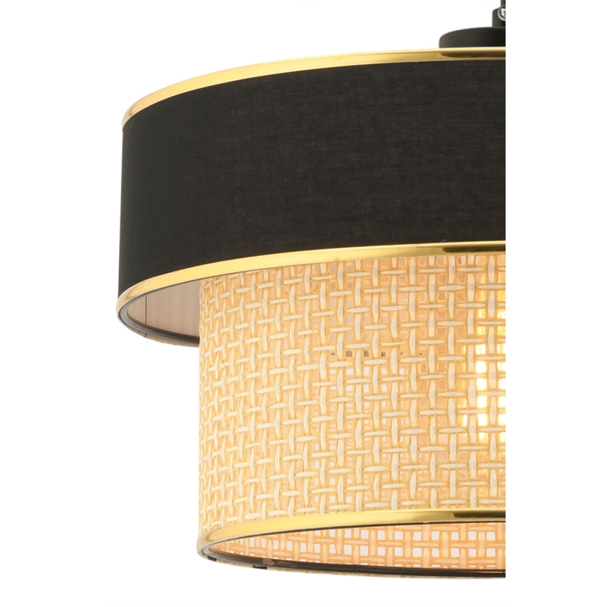 Kaapelikiinnitteinen riippuvalaisin ERO 1xE27/60W/230V musta/beige