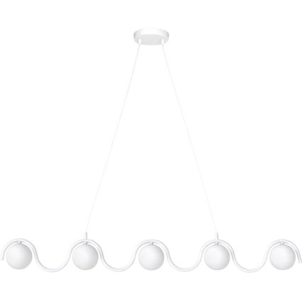 Kaapelikiinnitteinen riippuvalaisin SINUS 5xG9/8W/230V valkoinen