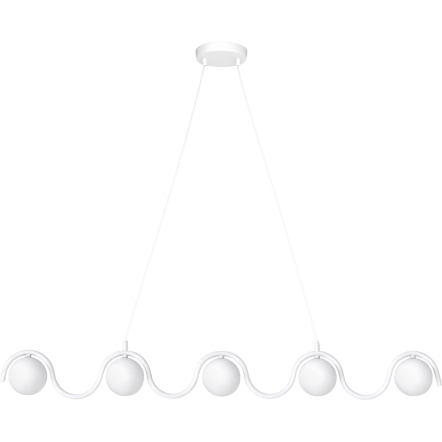 Kaapelikiinnitteinen riippuvalaisin SINUS 5xG9/8W/230V valkoinen