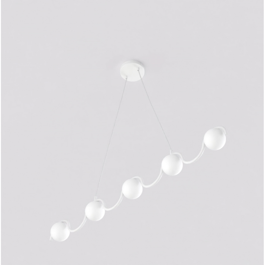 Kaapelikiinnitteinen riippuvalaisin SINUS 5xG9/8W/230V valkoinen