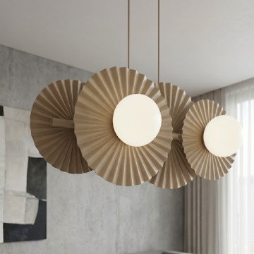 Kaapelikiinnitteinen UMBRA-riippuvalaisin 4xG9/8W/230V, beige