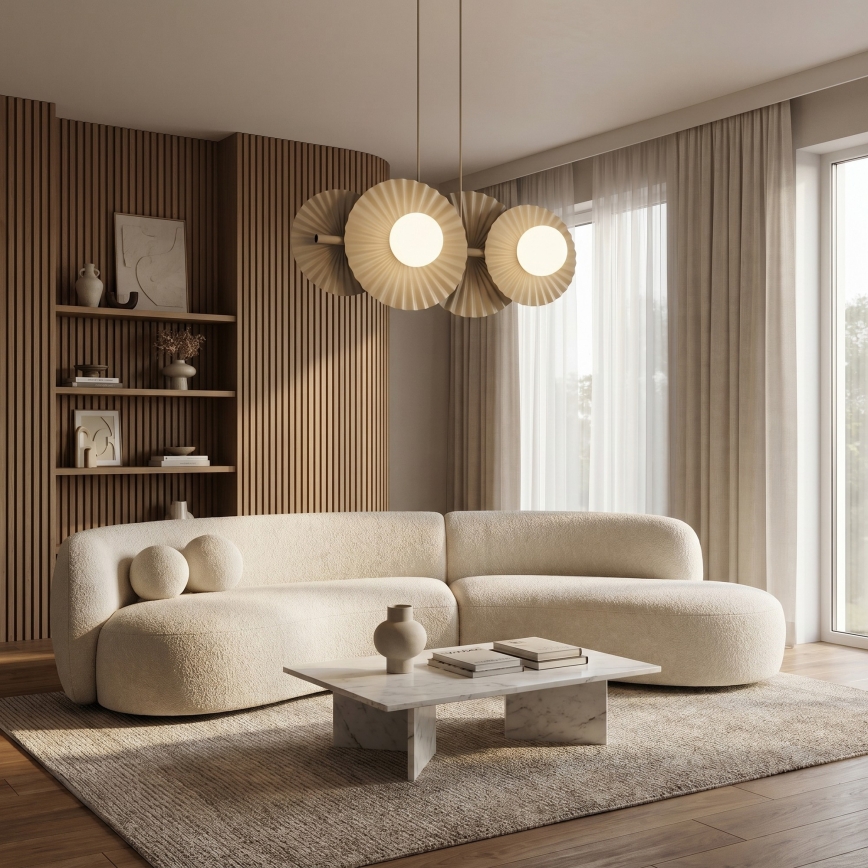 Kaapelikiinnitteinen UMBRA-riippuvalaisin 4xG9/8W/230V, beige