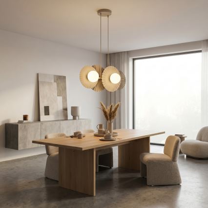 Kaapelikiinnitteinen UMBRA-riippuvalaisin 4xG9/8W/230V, beige
