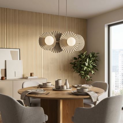 Kaapelikiinnitteinen UMBRA-riippuvalaisin 4xG9/8W/230V, beige