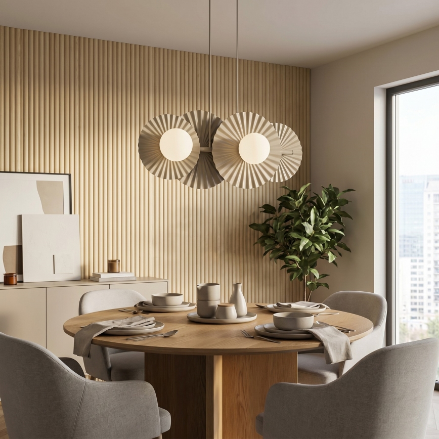 Kaapelikiinnitteinen UMBRA-riippuvalaisin 4xG9/8W/230V, beige