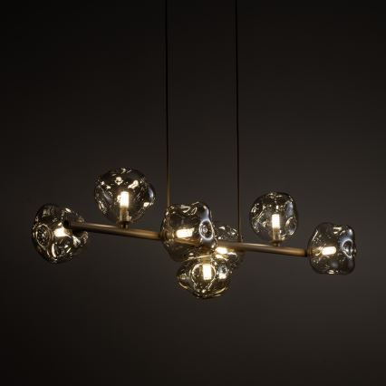 Kaapelilla ripustettava LAVA-riippuvalaisin 7xG9/8W/230V, beige/savunbeige