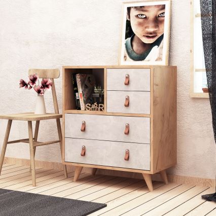 Kaappi WITLOF 87x70 cm ruskea/harmaa