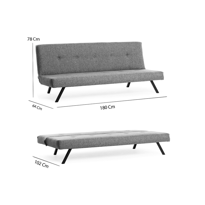 Kaksipaikkainen sohva LOKO vaaleanharmaa