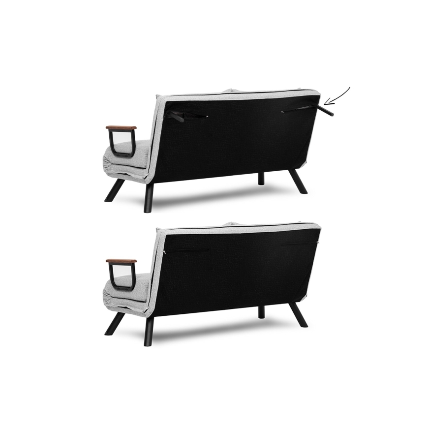 Kaksipaikkainen vuodesohva QIRA harmaa