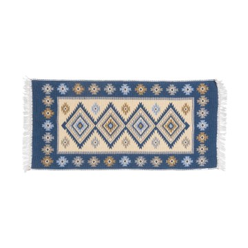 Kaksipuoleinen orientaalinen matto KILIM 80x150 cm sininen/beige