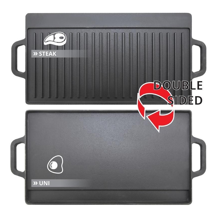 Kaksipuolinen grillilevy 50x23 cm
