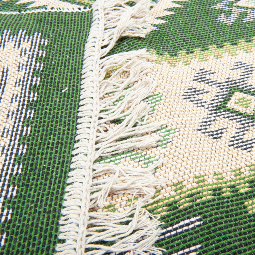Kaksipuolinen orientaalinen KILIM-matto 80x150 cm vihreä/beige
