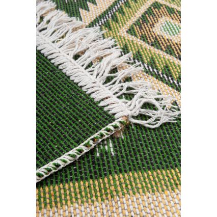 Kaksipuolinen orientaalinen KILIM-matto 80x150 cm vihreä/beige