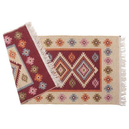 Kaksipuolinen orientaalinen matto KILIM 80x150 cm punainen/beige