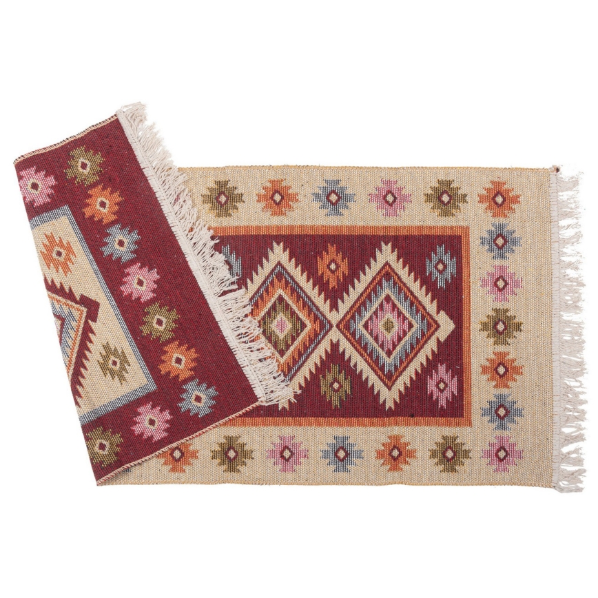 Kaksipuolinen orientaalinen matto KILIM 80x150 cm punainen/beige