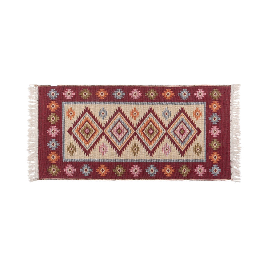 Kaksipuolinen orientaalinen matto KILIM 80x150 cm punainen/beige