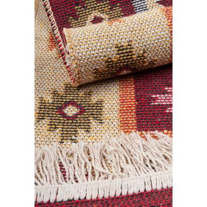 Kaksipuolinen orientaalinen matto KILIM 80x150 cm punainen/beige