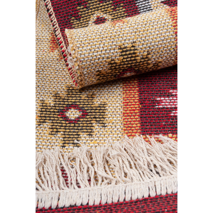 Kaksipuolinen orientaalinen matto KILIM 80x150 cm punainen/beige