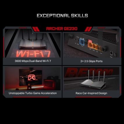 Kaksoiskaistainen Wi-Fi 7 -pelireititin