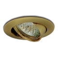 Kallistettava upotettu valaisin 1xGU5,3/50W/12V kulta