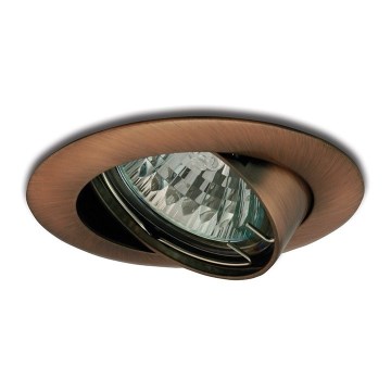 Kallistettava upotettu valaisin 1xGU5,3/50W/12V kupari