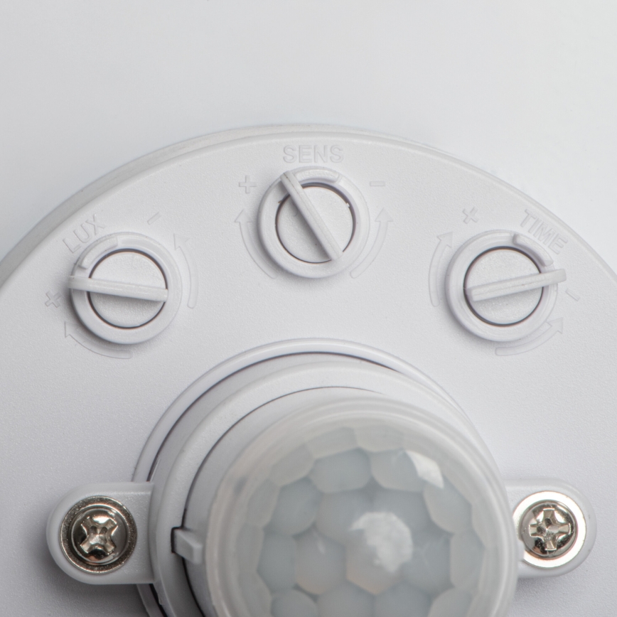 LED-kattovalaisin liiketunnistimella ja hämäräkytkimellä FOGLER LED/12W/230V Ø 28 cm