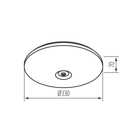 LED-kattovalaisin liike- ja hämärätunnistimella FOGLER LED/17W/230V, halkaisija 33 cm