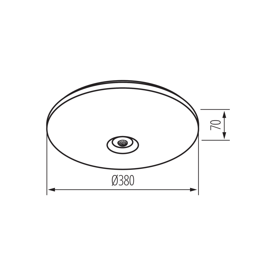 LED-kattovalaisin liike- ja hämärätunnistimella FOGLER LED/24W/230V Ø 38 cm