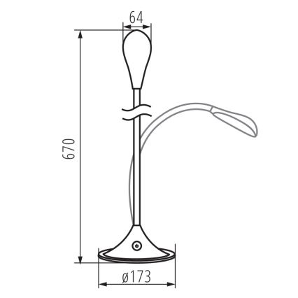 LED himmennettävä joustava pöytälamppu FRANCO LED/6,8W/230V valkoinen