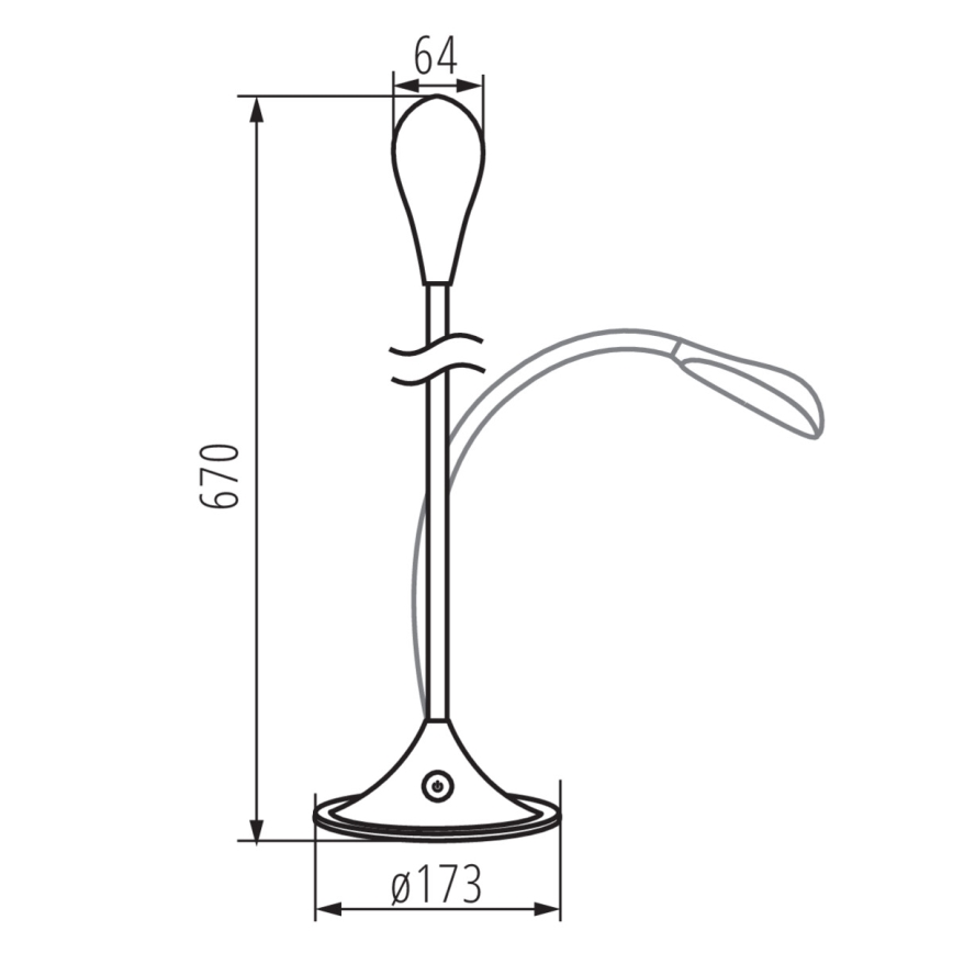 LED himmennettävä joustava pöytälamppu FRANCO LED/6,8W/230V valkoinen